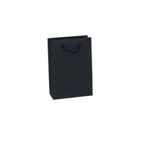 Torba papierowa 18 x 8 x 26 cm, 15 szt. czarna premium AWIH