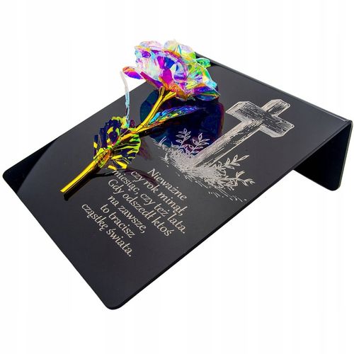 PIĘKNY ZNICZ GRAWER na cmentarz WIECZNA RÓŻA DLA BABCI I DZIADKA MAMY TATY na Arena.pl