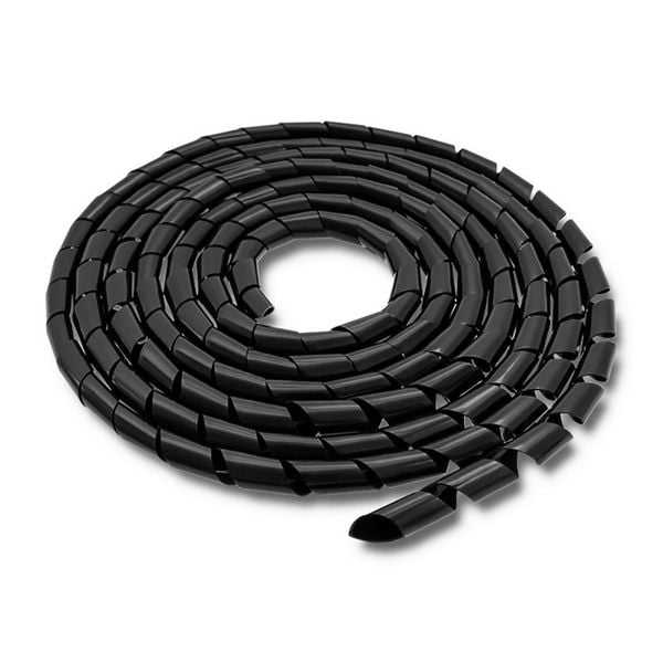 Qoltec Organizer do kabli 8mm | 10m | Czarny zdjęcie 1