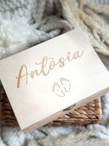 Pamiątka Chrztu Świętego Pudełko GOTOWY PREZENT NA CHRZEST Grawer na Arena.pl