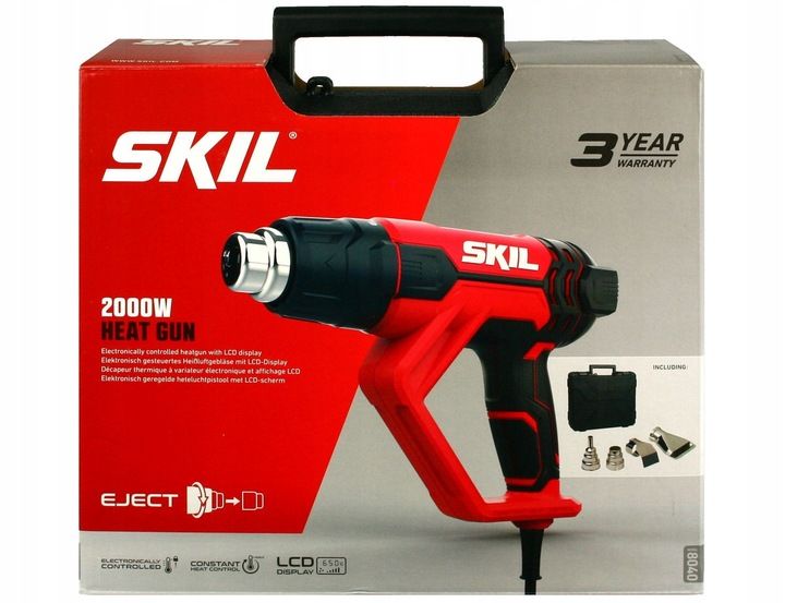 OPALARKA 2000W 8040 SKIL + WALIZKA + 4 DYSZE + LCD zdjęcie 5