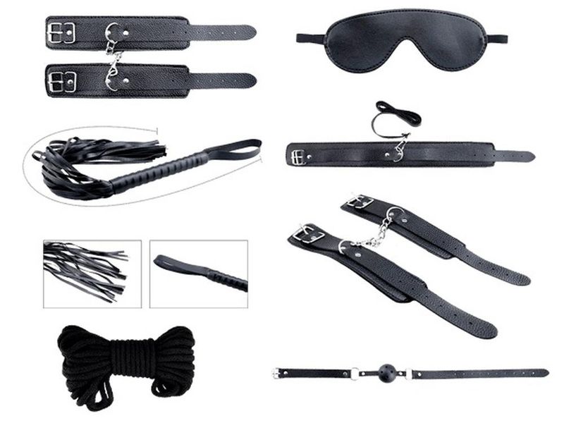 Secret Desires Black Bdsm Kit 8Pcs zdjęcie 1