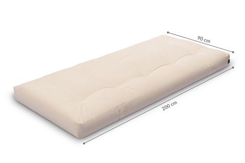 Materac 90x200 z lateksem - Pascall Futon Medium Latex - Ecru na Arena.pl