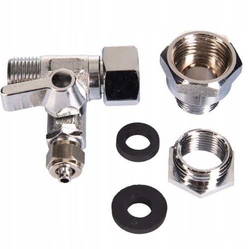 PRZYŁĄCZE 3/8 i 1/2 CALA Z ZAWOREM DO FILTRA WODY OSMOZA na Arena.pl