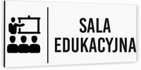 Tabliczka na drzwi SALA EDUKACYJNA Aluminium BIAŁA Dibond PIKTOGRAM