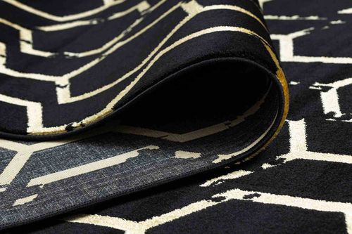 RUG/LU/MOSSE/ARTDECO2/BLACK+GOLD/120x170 na Arena.pl