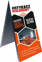 Potykacz reklamowy stojak 100x50 metalowy blacha
