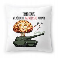 Poduszka Dla Tymoteusza Na Urodziny Ze Zdjęciem Na Prezent Biała 40X40 Cm