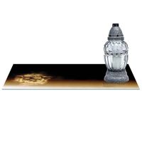 SZKLANA PODSTAWKA POD ZNICZE z dedykacją 60x30cm 553d Aniołek na czarnym