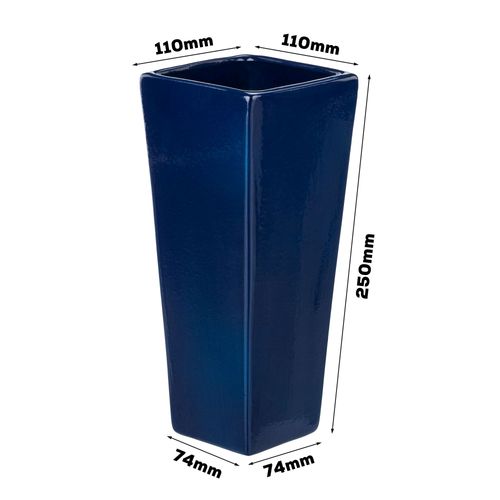 Wazon Ceramiczny Trapez  Kobalt granat flakon na Arena.pl