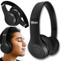 Vezo słuchawki bezprzewodowe nauszne bluetooth mp3 sportowe gaming czarny