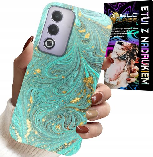 ETUI DO OPPO A80 5G - MARMURKOWE WZORY + FOLIA HYDROŻEL na Arena.pl