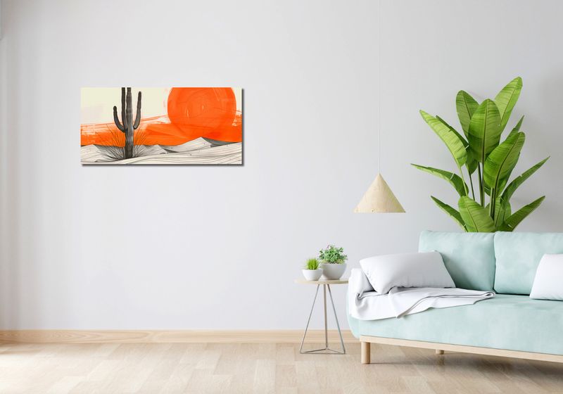 Obraz 90x40cm Kaktus Saguaro zdjęcie 2