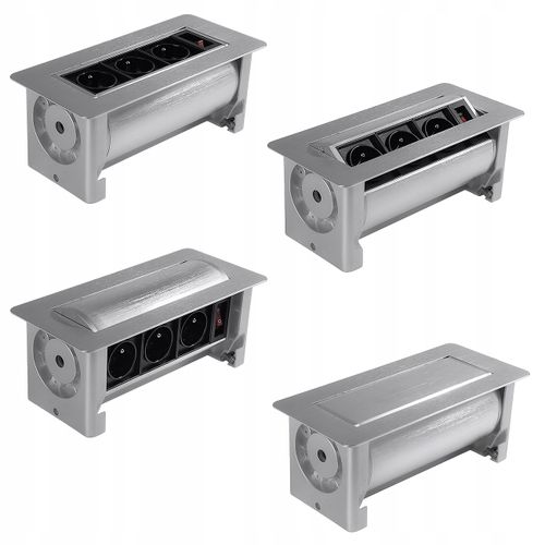 Gniazdo blatowe do biurka wpuszczane obrotowe mediaport 230v SPS-O33S na Arena.pl