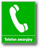 ZIO-5 - ZNAK TABLICA BHP  - TELEFON AWARYJNY
