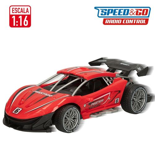 Samochód Sterowany Radiowo Speed & Go 22 x 7 x 11 cm 1:16 Czerwony 6 Sztuk na Arena.pl