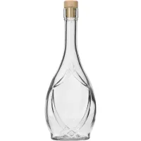 Szklana butelka 500ml ozdobna z korkiem grzybkiem 0,5l na nalewki  1 szt