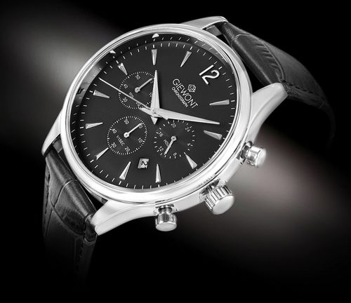 zegarek męski giewont chronograph sapphire czarno srebrny gw6310-a2 na Arena.pl