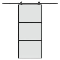 Drzwi przesuwne z zestawem okuć Szkło hartowane i aluminium