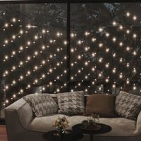 Siatka LED BIAŁA CIEPŁA LAMPKI choinkowe KURTYNA 3x3m