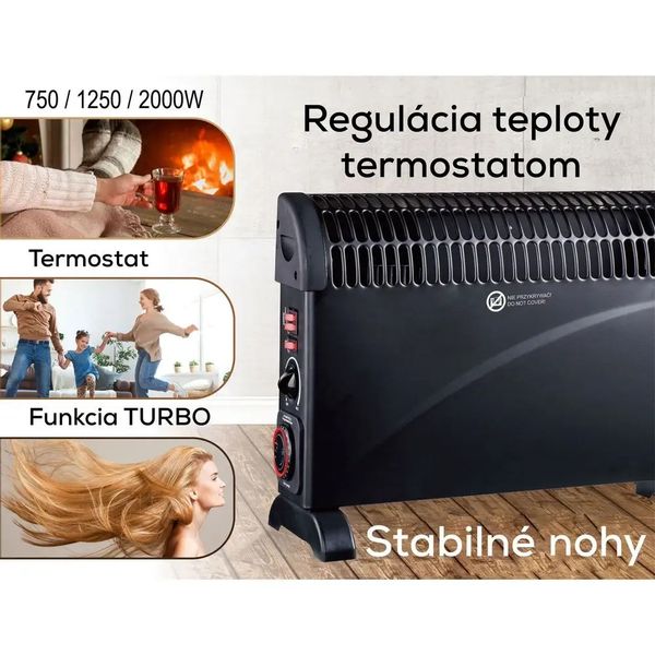 Grzejnik Elektryczny 2000W Konwektor Turbo Timer zdjęcie 12