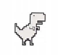 Przypinka Broszka Tyrannosaurus Rex Pixel Retro Dino T - Rex The Game Pin