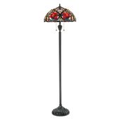 Podłogowa lampa witrażowa Larissa QZ-LARISSA-FL Quoizel kolorowy