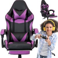 FOTEL GAMINGOWY BIUROWY OBROTOWY KRZESŁO GRACZA EKOSKÓRA 15 KOLORÓW