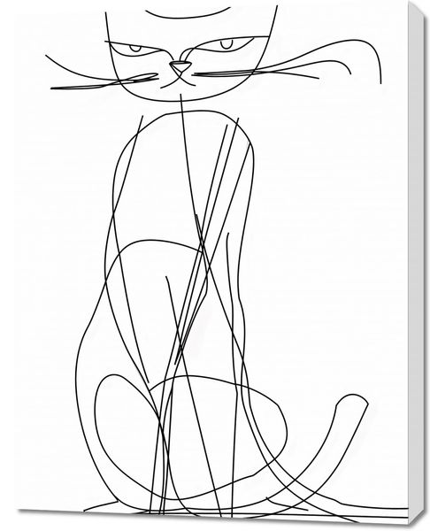 Obraz 70x90cm Kot Linijny zdjęcie 1