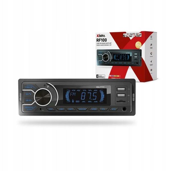 Xblitz RF100 Radio samochodowe Bluetooth MP3 USB AUX VarioColor + pilot zdjęcie 8