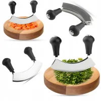 SIEKACZ DO ZIÓŁ STALOWY NOŻYK Z OSTRZEM DO KROJENIA NATKI 14CM