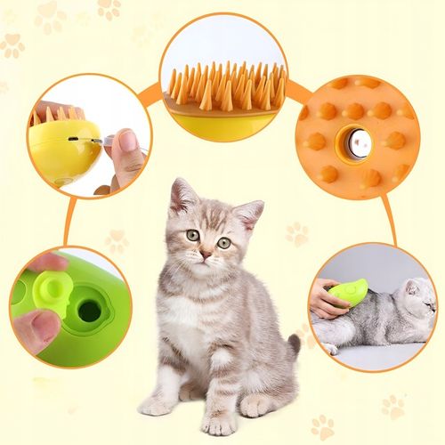 SZCZOTKA PAROWA DLA KOTA PSA ZWIERZĄT MASAŻER GRZEBIEŃ ELEKTRYCZNY SIERŚĆ na Arena.pl