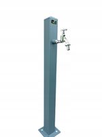 Stylowy kran zewnętrzny Antracyt -hydrant ogrodowy z wylewką chrom