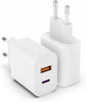 Zestaw 2 ładowarek do iPhone 20W Białe USB USB-C