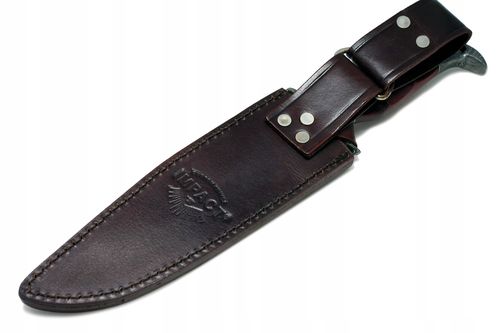 Nóż myśliwski BOWIE ręcznie wykonany stal DAMASCEŃSKA Damast ETUI Micarta na Arena.pl