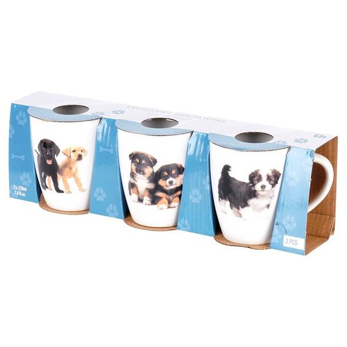 Kubki ceramiczne psy 220 ml 3 szt. na Arena.pl