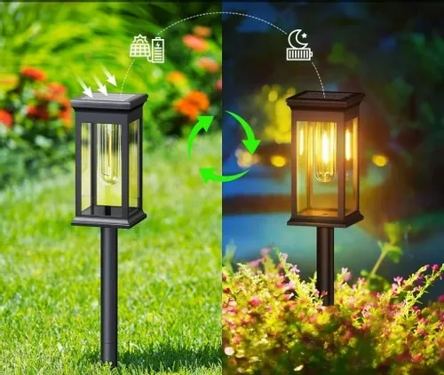 6x Lampa ogrodowa SOLARNA LED wbijana Latarnia Żarówka Filament 3000K SMD na Arena.pl