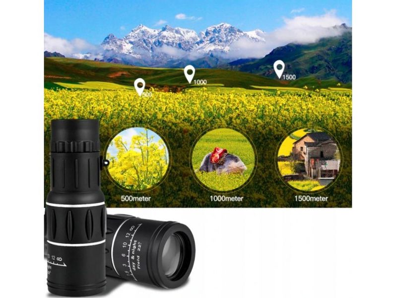 Monokular 16x52 bak-4 luneta dzień noc lornetka zdjęcie 5