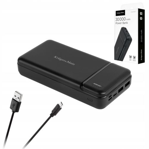 Power bank 30000mAh 2xUSB USB-C kabel KrugerMatz na Arena.pl