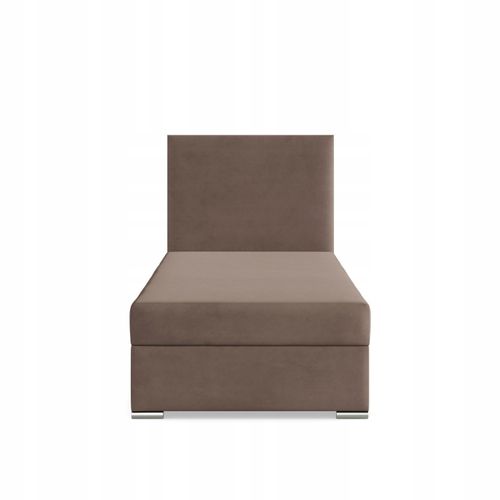 Łóżko Kontynentalne ZONZA JEDNOOSOBOWE VELVET Pojedyncze BRĄZOWE na Arena.pl