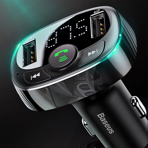 BASEUS TRANSMITER FM BLUETOOTH ŁADOWARKA SAMOCHODOWA MP3 2x USB SD/ TF 3.4A na Arena.pl