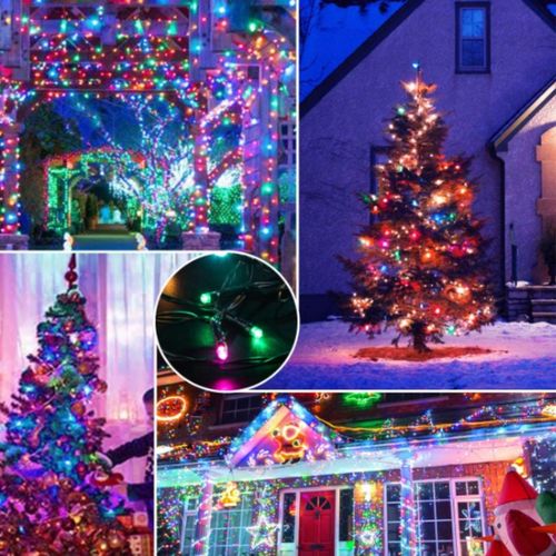 LAMPKI CHOINKOWE 1000 LED ZEWNĘTRZNE STAŁE FLASH GRUBY KABEL KURTYNA MULTI na Arena.pl