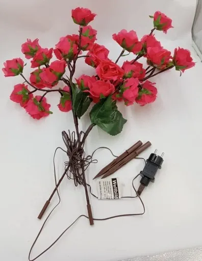 Lampki Ogrodowe LED Krzew Róży 2 szt, 40 Diod zdjęcie 6