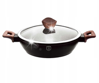 GARNEK PŁASKI z pokrywką 28CM 3,8L indukcja gaz