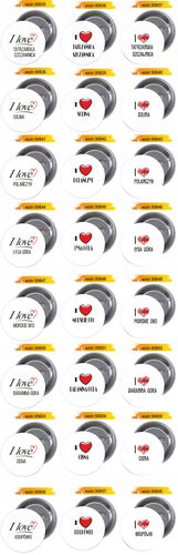 Przypinki buttony I LOVE WADOWICE z grafiką na Arena.pl