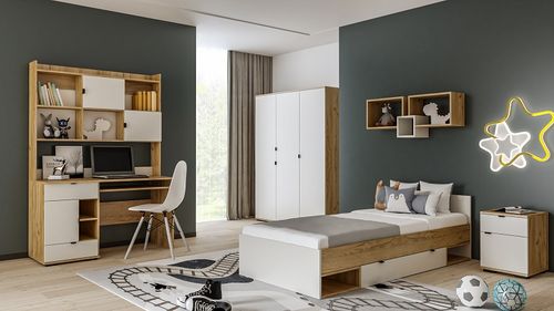 ARETTO YP3 półka wisząca ściena kaszmin dąb craft 115x53 na Arena.pl