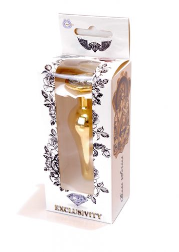 plug jewellery gold butt plug  clear na Arena.pl