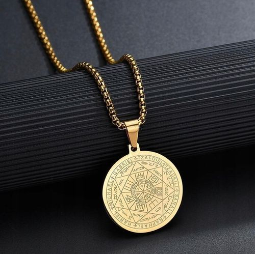 Amulet 7 Aniołów Archaniołów Amulet Pieczęć 316L Złoty Talizman na Arena.pl