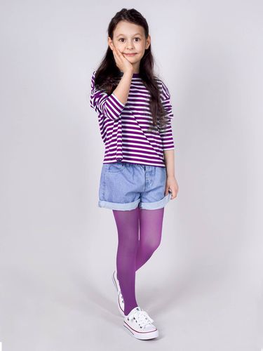 Rajstopy dziecięce mikrofibra gładkie fioletowe II 40 DEN 92-98 YOCLUB na Arena.pl