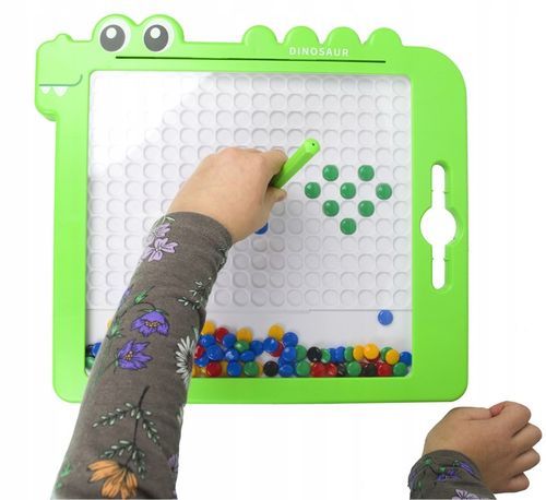 TABLICA MAGNETYCZNA DINOZAUR UKŁADANKA MOZAIKA MONTESSORII na Arena.pl